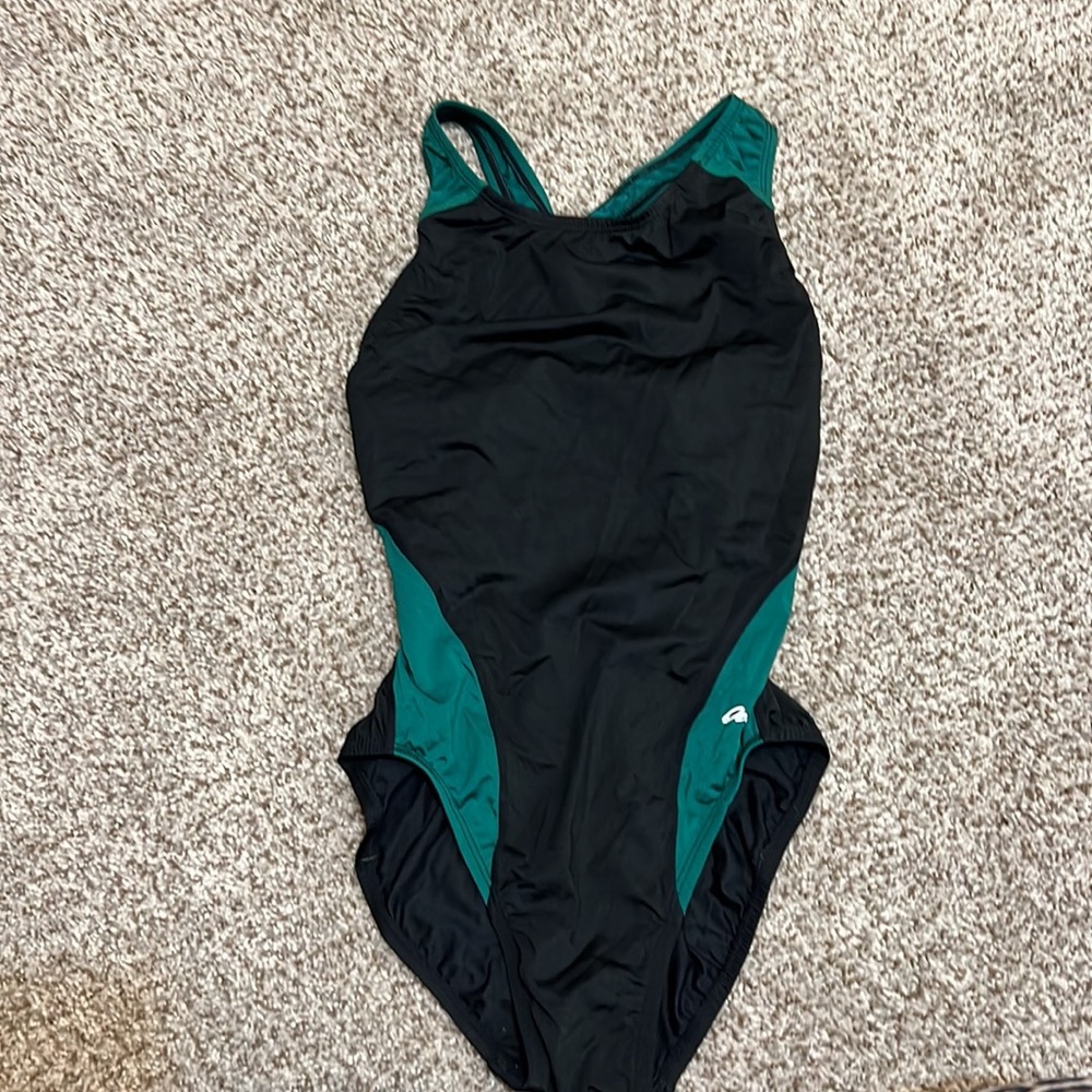 Womens Basic Panel Black/Green Performance Back S… - image 4